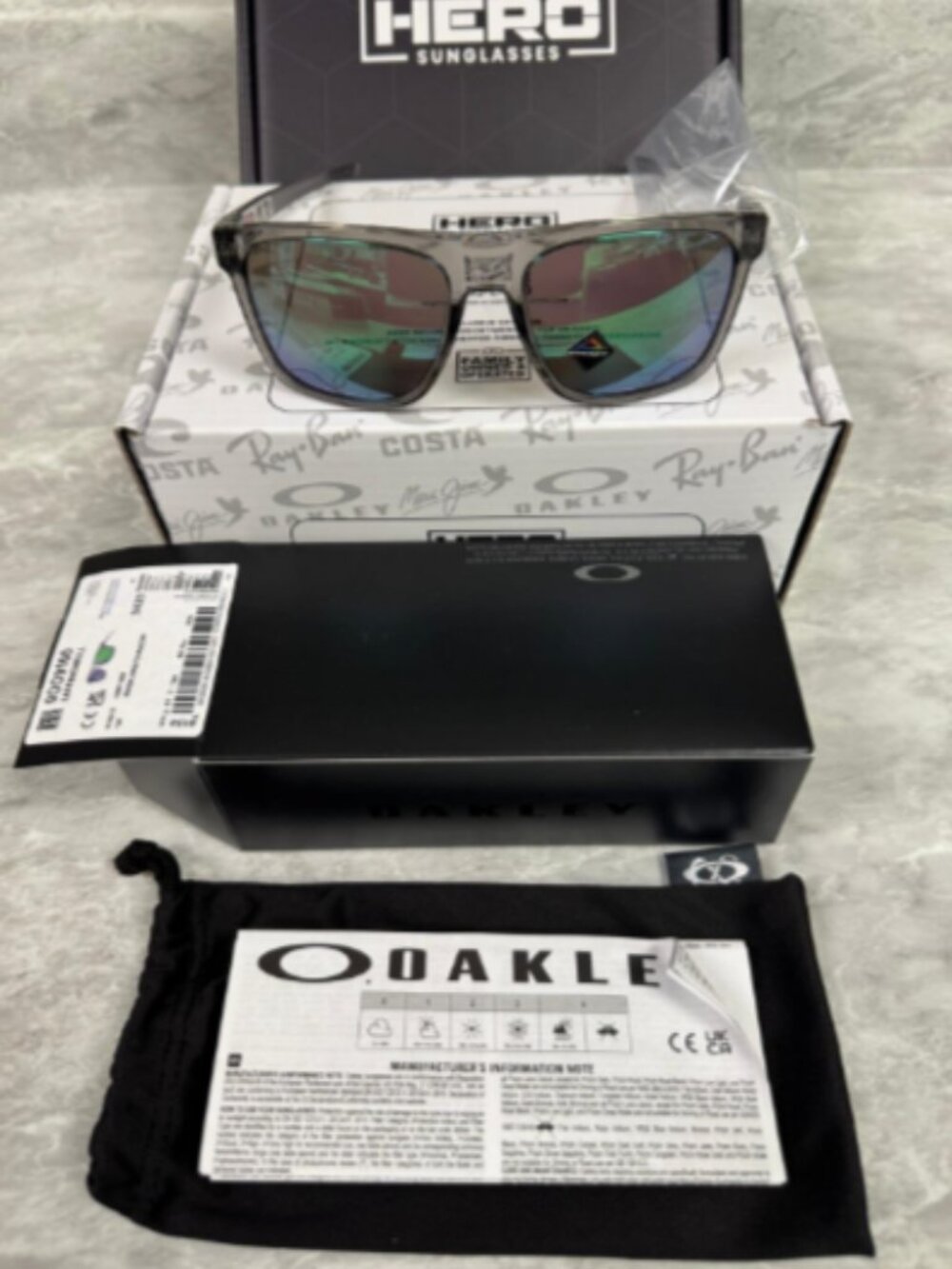 OAKLEY | NEW | LEFFINGWELL | 9100 - 10 | GREY INK | PRIZM JADE